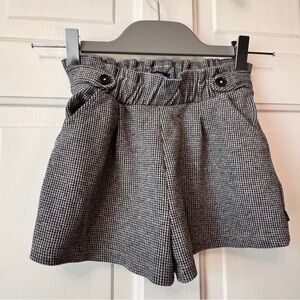 Okaidi Girls Houndstooth shorts - Gray- brown